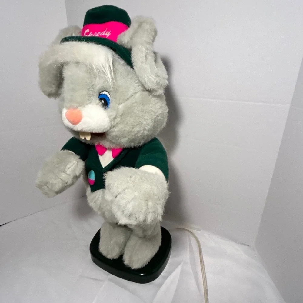 Vintage Goldsboro‎ Speedy Cottontail Animated Easter Bunny Rabbit Green Pink Hat